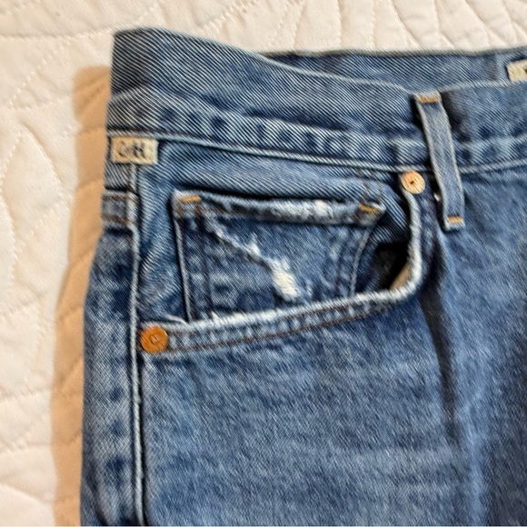 Citizens of Humanity Dree Crop High Rise Slim Straight Rigid Denim SZ 30 - Picture 14 of 16